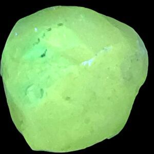 Blue Tipped‎ Clear Opalescent Art Glass Cullet Glowing Manganese Slag #5GX43